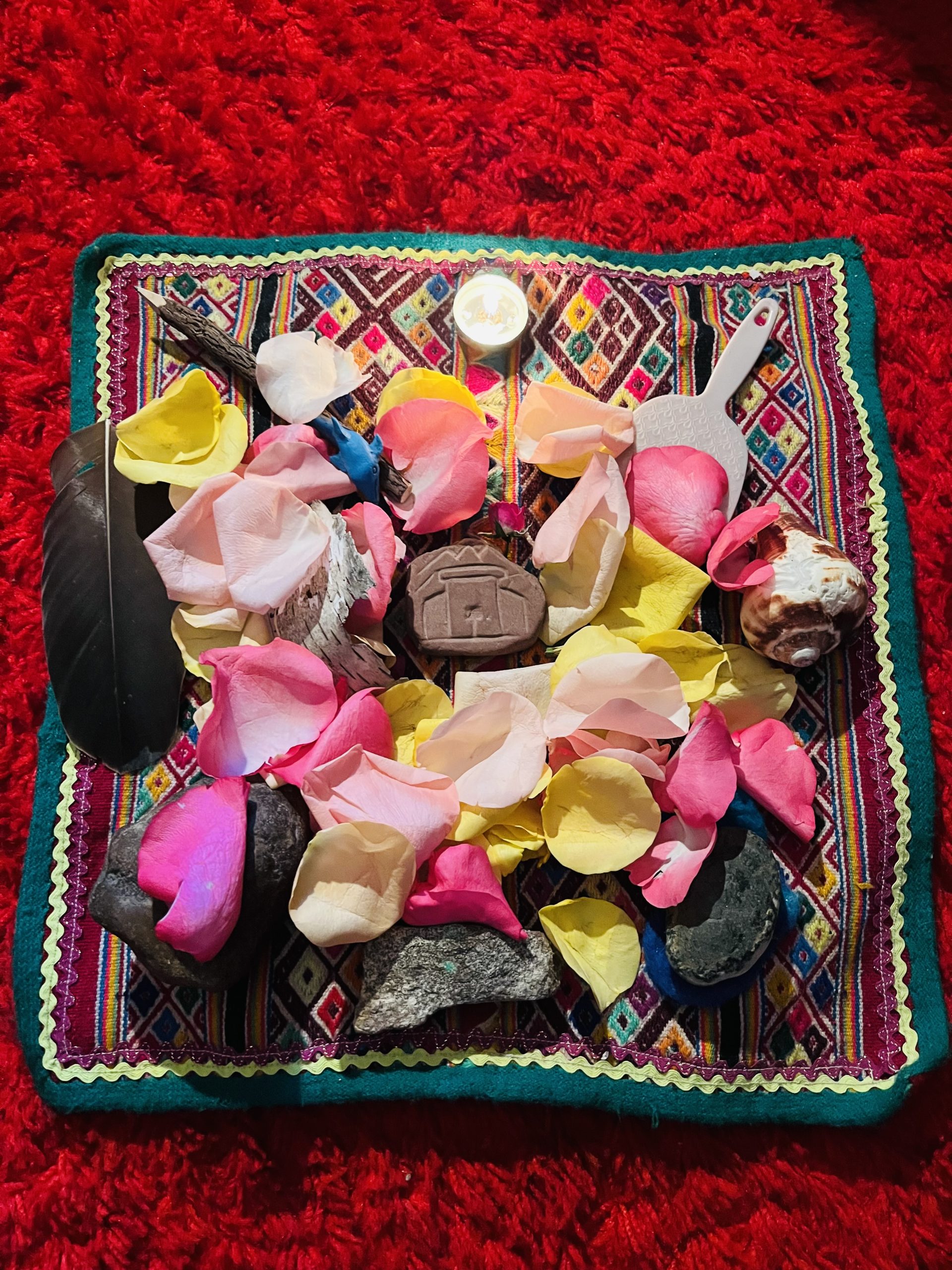 “Personal sacred altar created for a Radical Self Nourishment journey.”